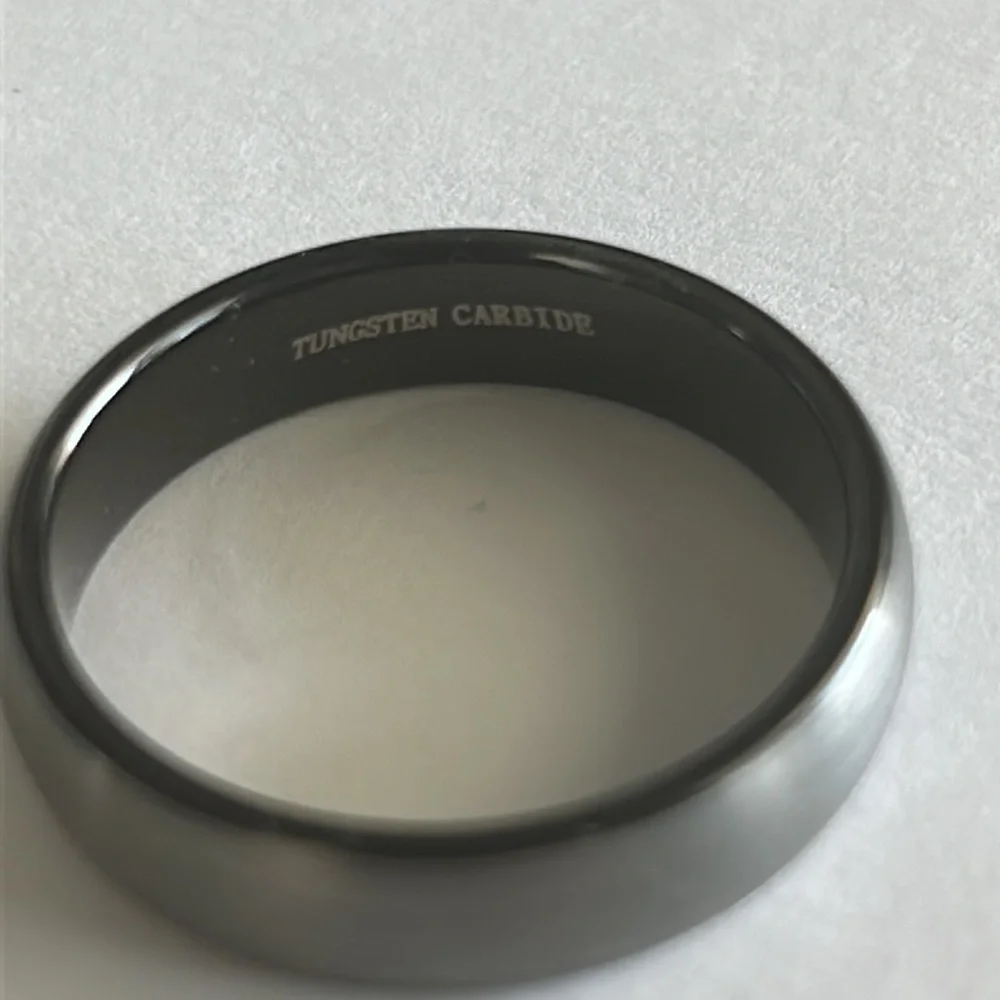 Men’s Tungsten Carbide gun metal band ring